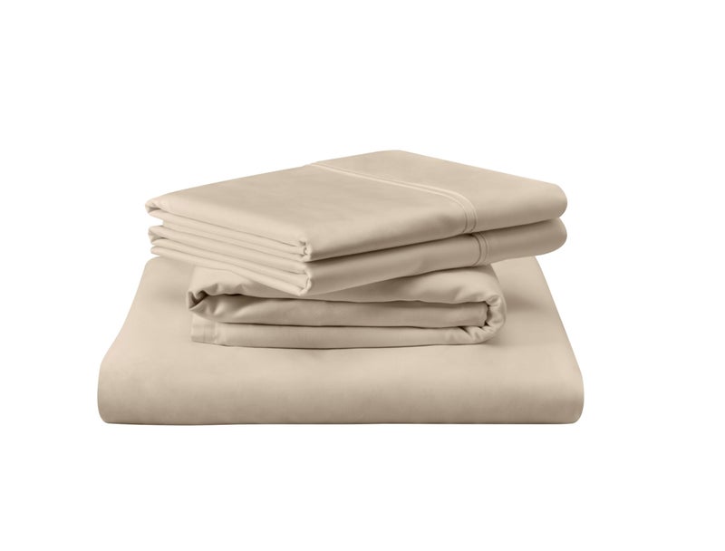 Tempur-Pedic TEMPUR Luxe Egyptian Cotton Sheet Set Sandstone - Twin - Image 1